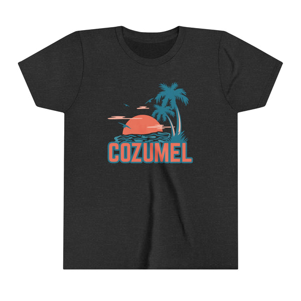 Cozumel, Mexico Youth Shirt - Retro Palm Tree Cozumel Kid's T-Shirt