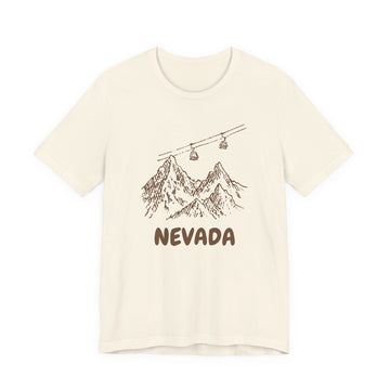 Nevada Mountain T-Shirt — Vintage Gondola Ski Mountain Tee