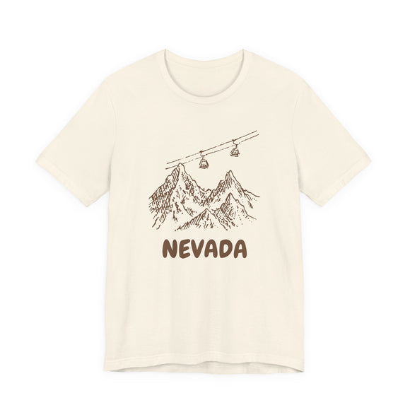 Nevada Mountain T-Shirt — Vintage Gondola Ski Mountain Tee