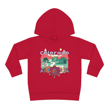 Colorado Toddler Hoodie - Boho Mountain Unisex Colorado Toddler Sweatshirt
