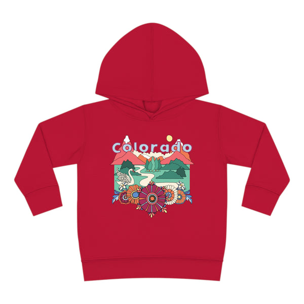 Colorado Toddler Hoodie - Boho Mountain Unisex Colorado Toddler Sweatshirt