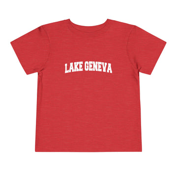 Buy heather-red Lake Geneva, Wisconsin Toddler Graphic Tee - Kids Lake Geneva Vacation T-Shirt