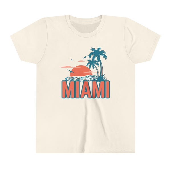 Miami, Florida Youth Shirt - Retro Palm Tree Miami Kid's T-Shirt