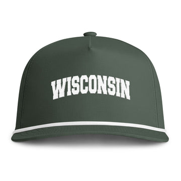 Buy moss Wisconsin Embroidered Rope Hat - Vintage Sunwashed Rope Cap, Comfort Colors