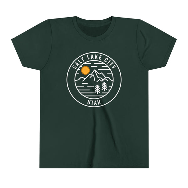 Salt Lake City, Utah Youth Shirt - Retro Mountain Salt Lake City Kid's T-Shirt