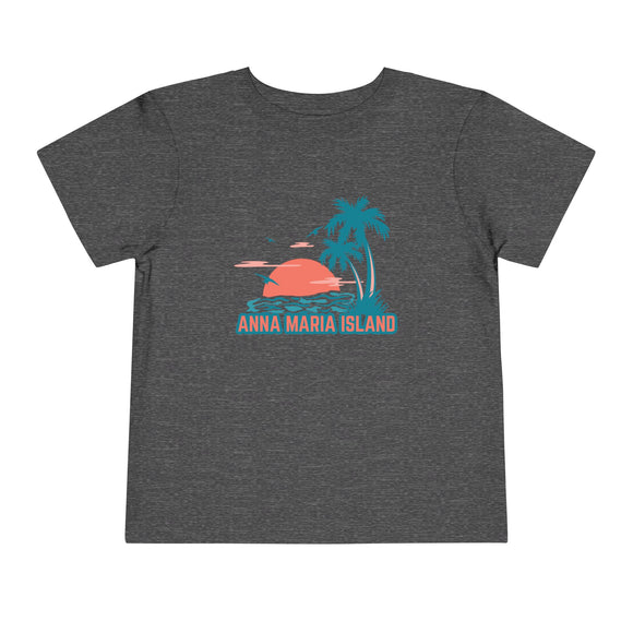 Anna Maria Island, Florida Toddler T-Shirt - Retro Palm Tree Toddler Anna Maria Island Shirt