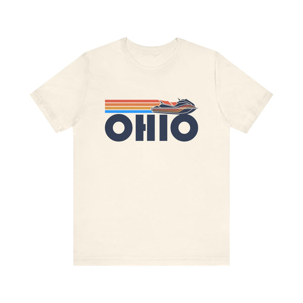 Ohio T Shirt - Retro Jetski PWC Graphic Ohio Tee