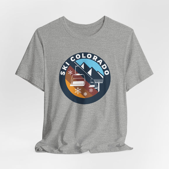 Colorado T Shirt - Retro Ski Lift Colorado Tee