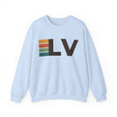 Las Vegas, Nevada LV Retro Stripe Sweatshirt-4