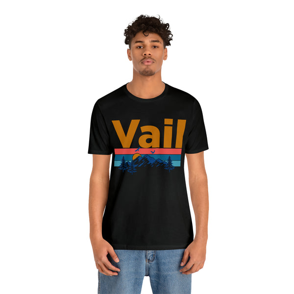 Vail, Colorado Shirt - Mountain Sunset Unisex Vail T-Shirt