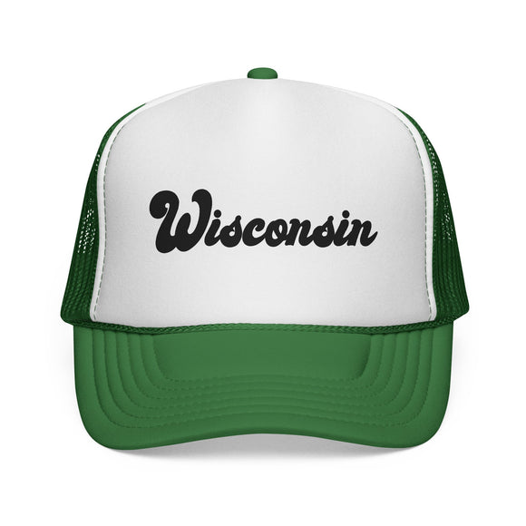 Wisconsin trucker hat | State outline, vintage script