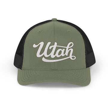 Buy loden-black Utah Snapback Trucker Cap - Embroidered Utah Hat