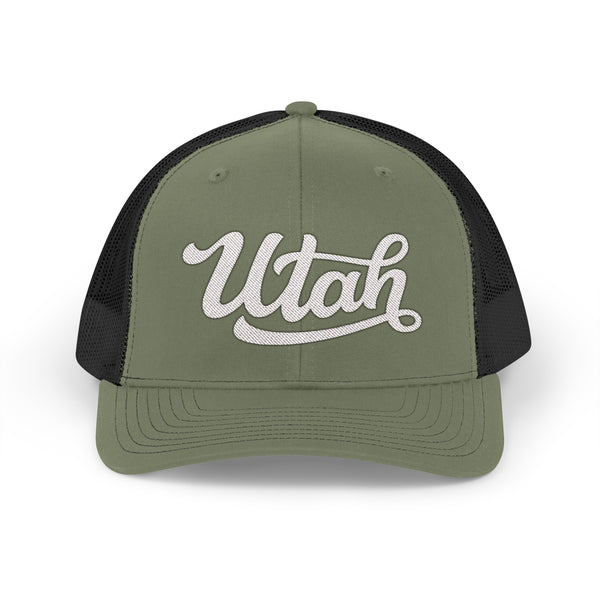 Utah Snapback Trucker Cap - Embroidered Utah Hat