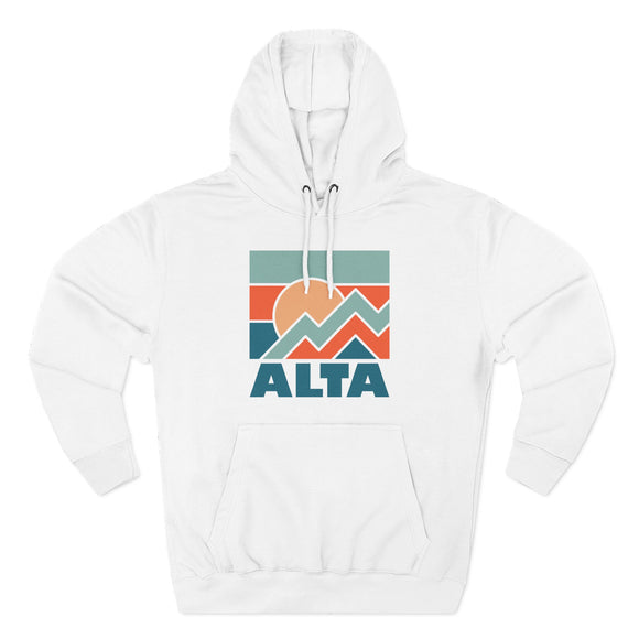 Alta, Utah Hoodie - Retro Mountain Unisex Sweatshirt