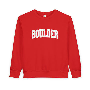 Buy red Boulder, Colorado Toddler Sweatshirt - Boulder Toddler Crewneck Sweatshirt