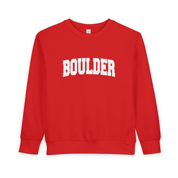 Boulder, Colorado Toddler Sweatshirt - Boulder Toddler Crewneck Sweatshirt