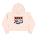 Women's Taos, New Mexico Crop Hoodie - Premium Mountain Crop Sweatshirt-2