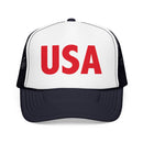 USA logo Foam Trucker Hat | Patriotic mesh cap-2