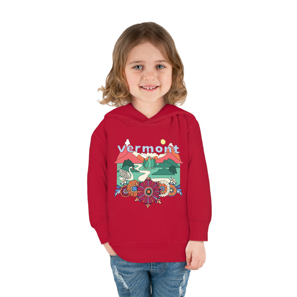 Vermont Toddler Hoodie - Boho Mountain Unisex Vermont Toddler Sweatshirt