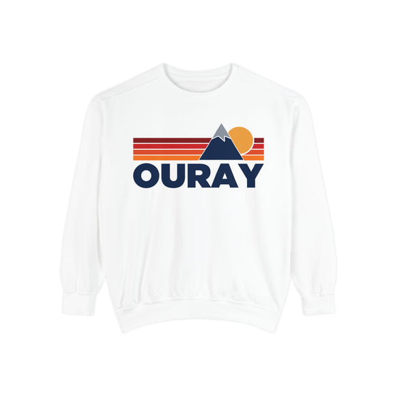 Ouray, Colorado Mountain Stripes Sweatshirt | Comfort Colors - 100% Cotton