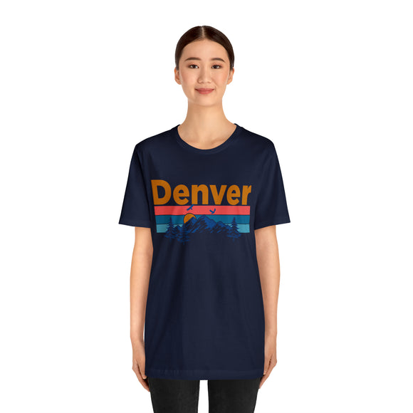 Denver, Colorado Shirt - Mountain Sunset Unisex Denver T-Shirt