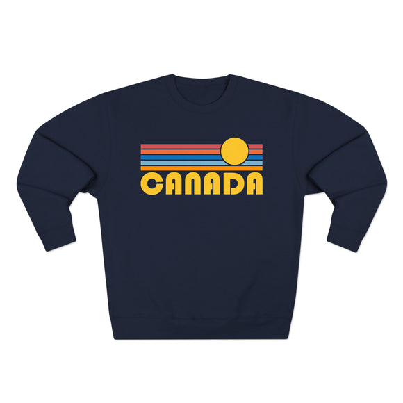 Premium Canada Retro Sun Graphic Sweatshirt