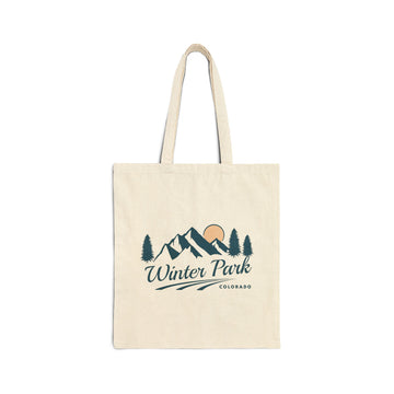 Winter Park, Colorado Cotton Canvas Tote Bag - 15" x 16"