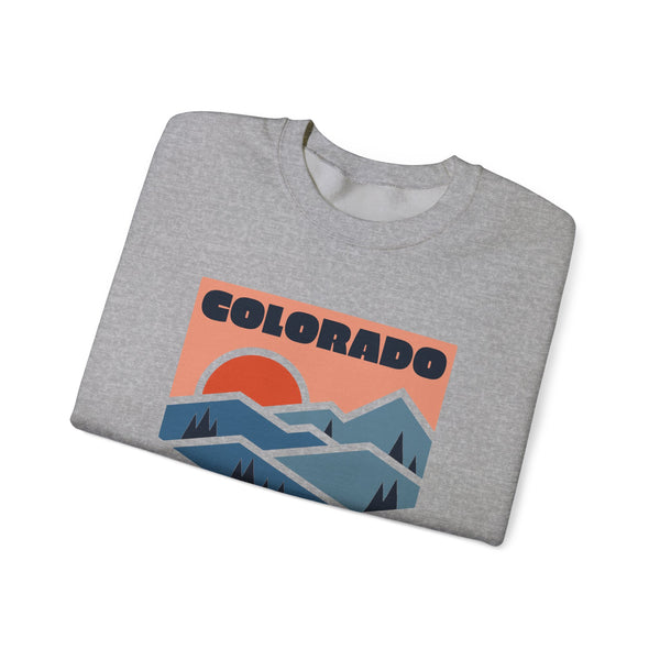Colorado Sweatshirt Retro Mountains, Colorado Unisex Graphic Crewneck
