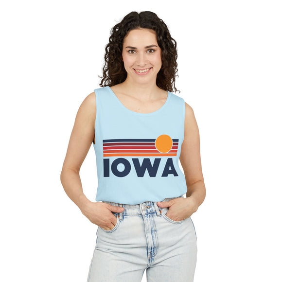 Iowa Retro Sunstripe Tank Top | Comfort Colors - 100% Cotton