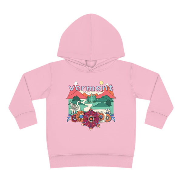 Vermont Toddler Hoodie - Boho Mountain Unisex Vermont Toddler Sweatshirt