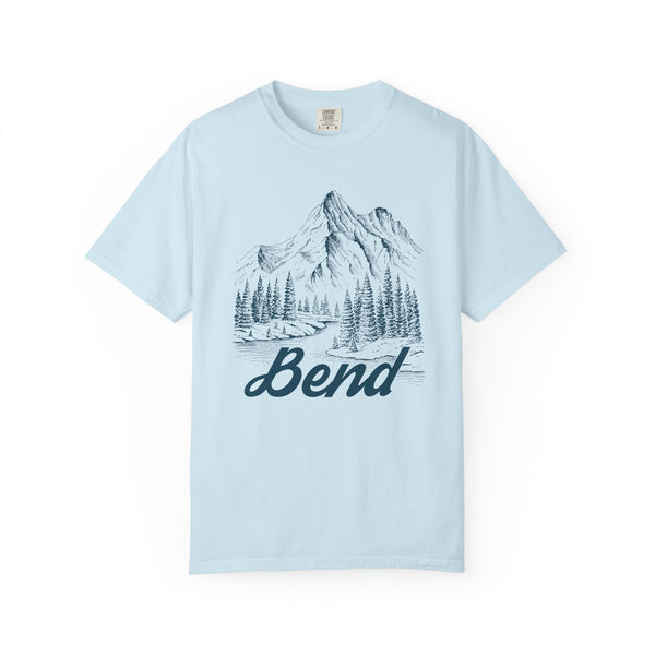 Bend, Oregon Graphic Tee - Mountain Illustration Bend T Shirt