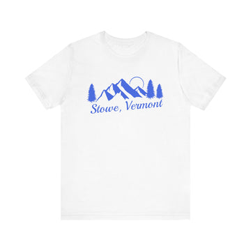 Buy white Stowe, Vermont T-Shirt - Retro Mountain Unisex Stowe Shirt
