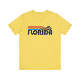 Buy maize-yellow Florida T Shirt - Retro Jetski PWC Graphic Florida Tee