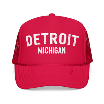 Buy red Detroit, Michigan Trucker Hat - Detroit Cap