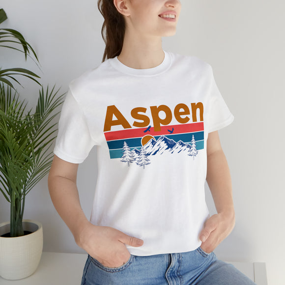 Aspen, Colorado Shirt - Mountain Sunset Unisex Aspen T-Shirt