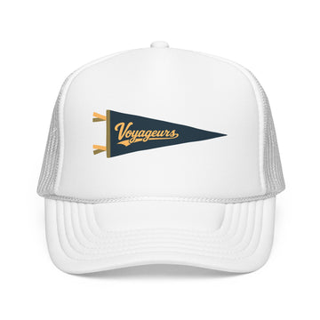 Buy white Voyageurs National Park Pennant Trucker Hat — Vintage Foam Mesh Cap