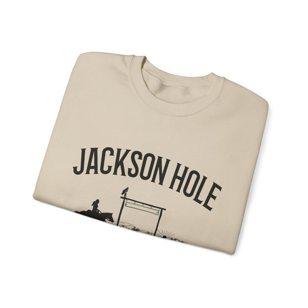 Jackson Hole, Wyoming Sweatshirt - Mountain Cowgirl Graphic Crewneck