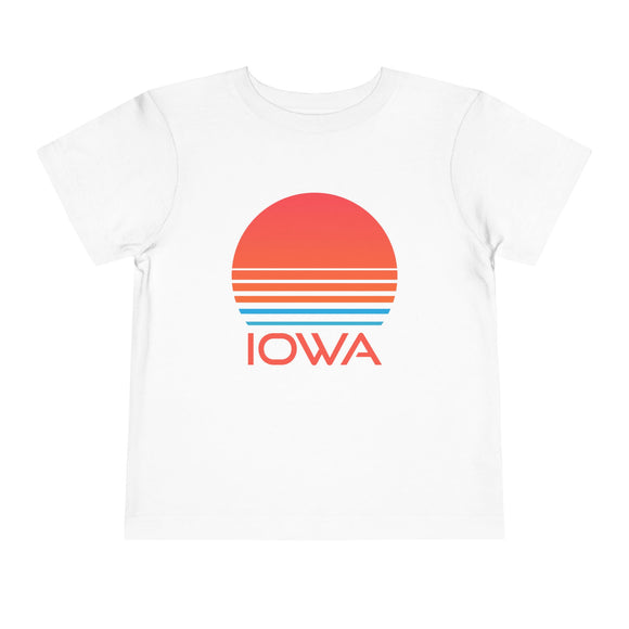 Iowa Toddler T-Shirt - Retro 80s Unisex Toddler Iowa Shirt