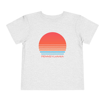Buy athletic-heather Pennsylvania Toddler T-Shirt - Retro 80s Unisex Toddler Pennsylvania Shirt