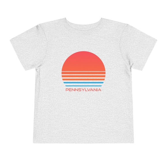 Pennsylvania Toddler T-Shirt - Retro 80s Unisex Toddler Pennsylvania Shirt