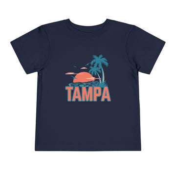 Buy navy Tampa, Florida Toddler T-Shirt - Retro Palm Tree Toddler Tampa Shirt