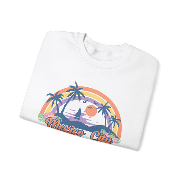 Mexico City, Mexico Sweatshirt - Unisex Retro Beach Crewneck Mexico City Sweatshirt