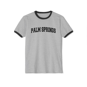 Palm Springs, California Cotton Ringer Graphic Tee - Unisex Palm Springs T Shirt, Vintage Style Tee, Men's/Women's Tee