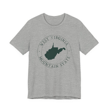 Buy athletic-heather West Virginia T-Shirt — State Graphic Tee