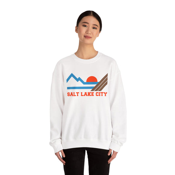 Salt Lake City, Utah Sweatshirt - Mountain Salt Lake City Crewneck Sweatshirt