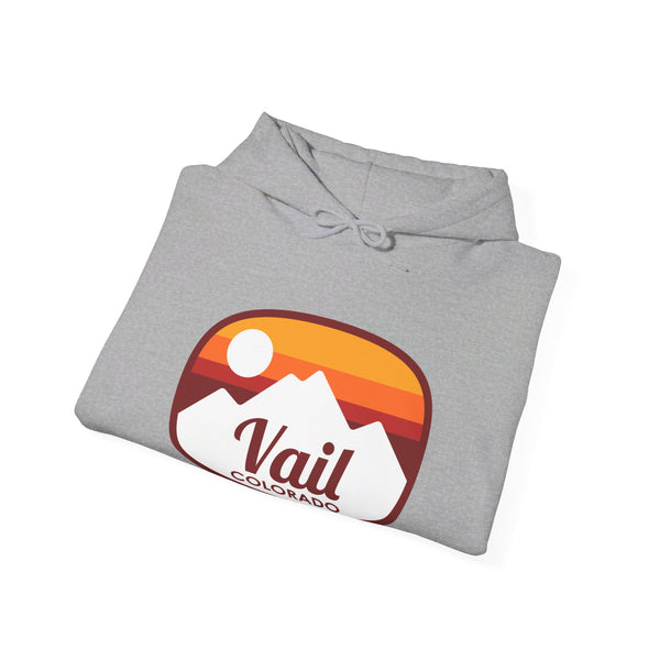 Vail, Colorado Hoodie - Retro Ombre Unisex Vail Hoodie Sweatshirt