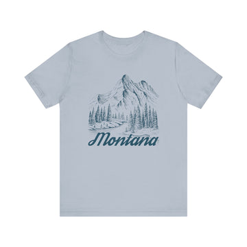 Buy light-blue Montana Graphic Tee - Mountain Illustration Montana T Shirt