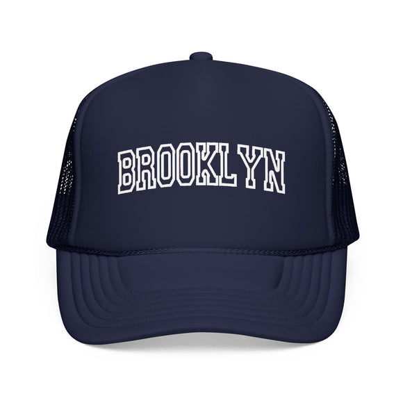 Brooklyn, New York Trucker Hat — Vintage College Foam Mesh Brooklyn Cap