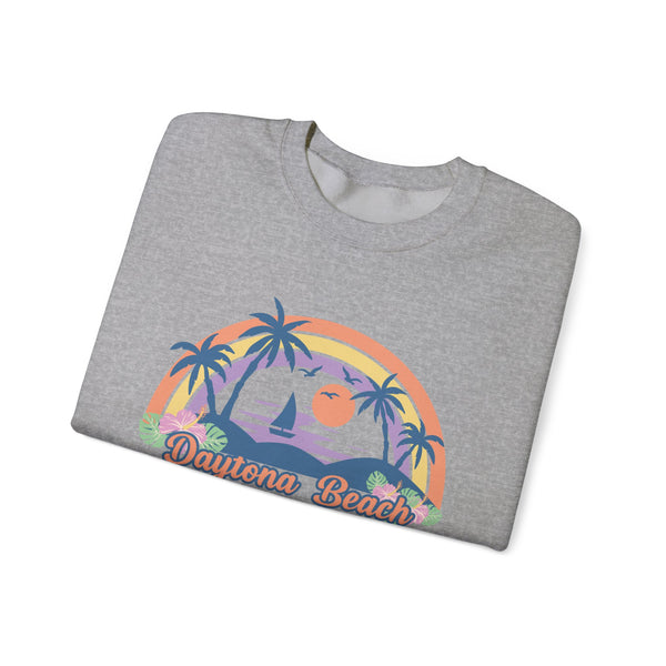 Daytona Beach, Florida Sweatshirt - Unisex Retro Beach Crewneck Daytona Beach Sweatshirt