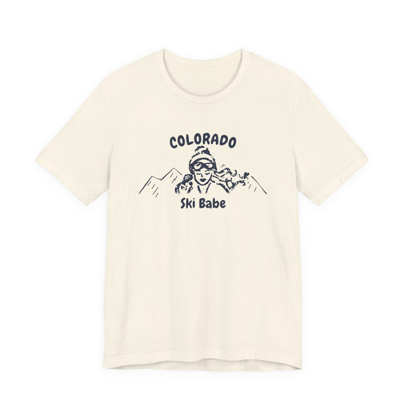 Colorado Ski Babe T‑Shirt - Retro Skiing Graphic Tee